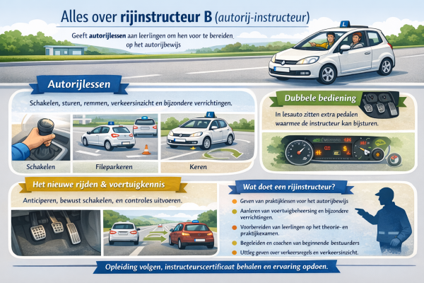 Alles over het beroep rijinstructeur auto wat doet een rijinstructeur auto
